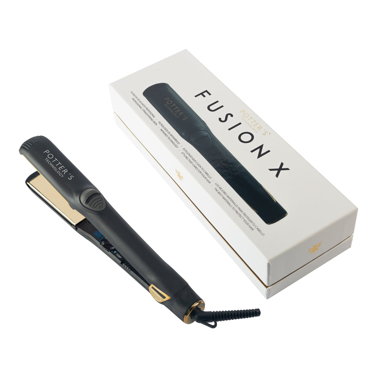 Plancha FUSION X de cabello con Tecnología para Tratamientos