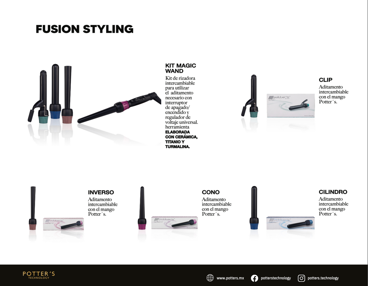 Kit de Ferros para Cabello Intercambiable