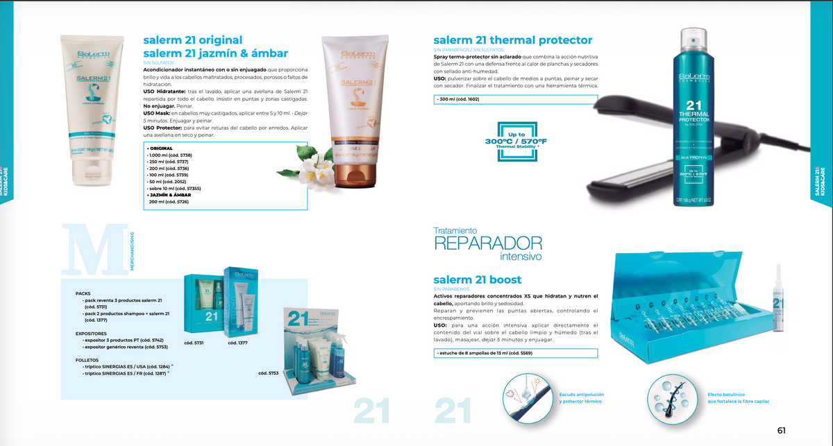Kit Salerm 21 reparación shampoo y mascarilla