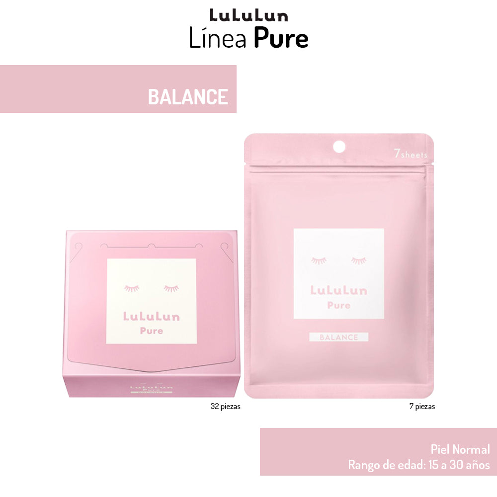 Pure Sheet Mask Balance Lululun 7 pzas